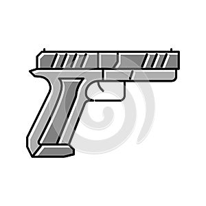 centerfire pistol color icon vector illustration