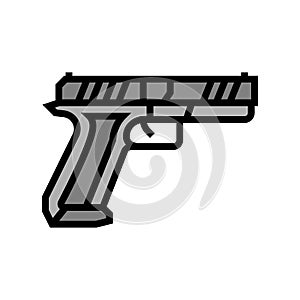 centerfire pistol color icon vector illustration