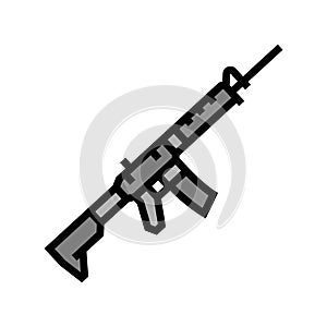 centerfire rifle color icon vector illustration