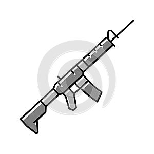 centerfire rifle color icon vector illustration