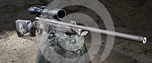 Centerfire rifle with high power optic