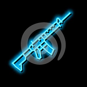 centerfire rifle neon glow icon illustration