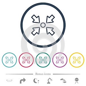 Centering object outline flat color icons in round outlines