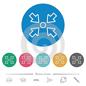 Centering object outline flat round icons