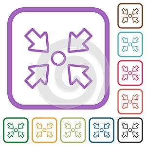 Centering object outline simple icons photo