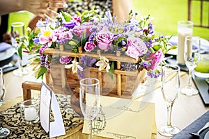 Centerpiece with Flowers and