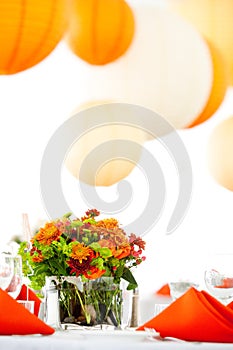Centerpiece on a table photo