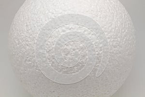 centerpiece white foam ball on a white background