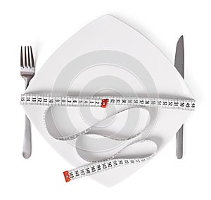 Centimeter food portion plate