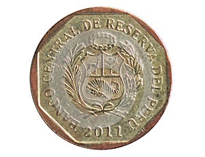 50 Centimos coin, 1991~2015 - Nuevo Sol Circulation serie, Bank of Peru