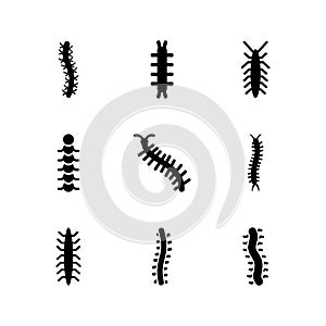 Centipede  icon or logo isolated sign symbol vector illustration