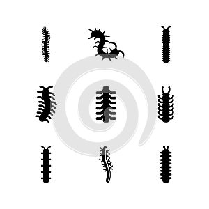 Centipede  icon or logo isolated sign symbol vector illustration