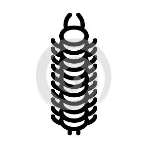 Centipede icon or logo in  outline