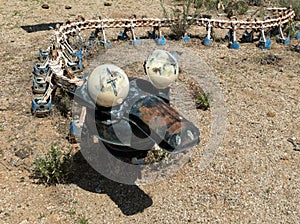 Centipede, yard art