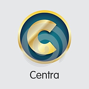 Centra Digital Currency. Vector CTR Icon.