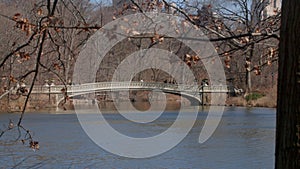 Centra Park bridge in winter season New York City