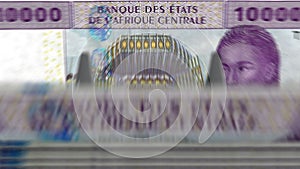 Central African CFA Franc money counting machine down loop