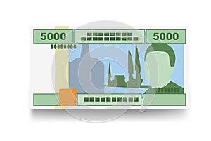 Central African Frank money set bundle banknotes. Paper money 5000 CFA.