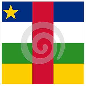 Central African Republic flag - landlocked country in Central Africa