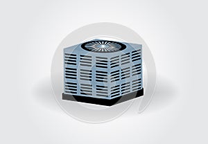Central air conditioning icon logo