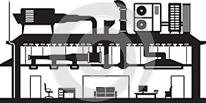 Central air conditioning system for building