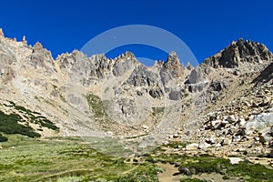 Central Andes rocky range Cerro Cathedral