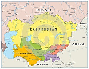 Central Asia Political Map