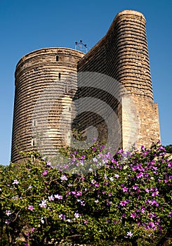 Central baku azerbaijan with maidens tower