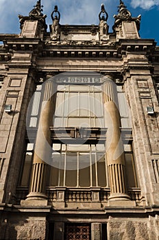 Central bank of Equator country, beautifull architecture with big columns
