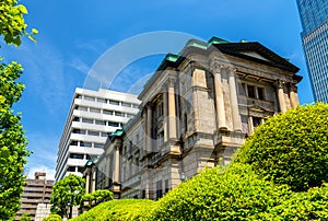 The central bank of Japan headquarters in Tokyo