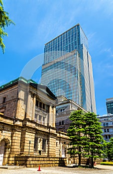 The central bank of Japan headquarters in Tokyo