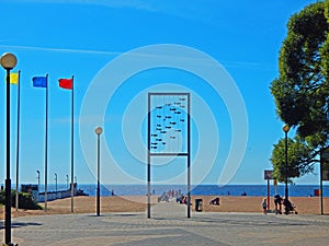 The central beach in Zelenogorsk, Russia