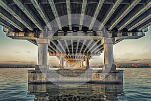 Central bridge in Dnepropetrovsk, Ukraine