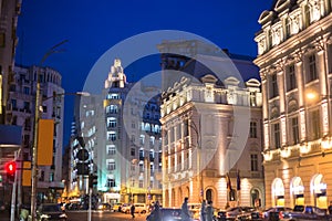 Central Bucharest night scene