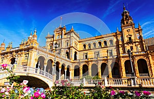 Central building at the Plaza de Espana