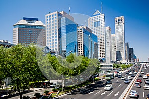 The central business district in beijing