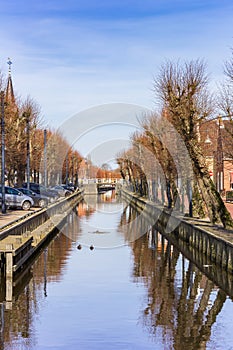 Central canal in historic town Balk