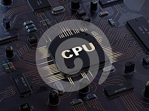 Central Computer Processors CPU concept