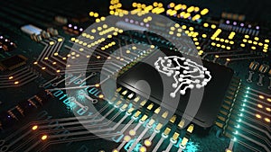 Artificial intelligence, Central Computer Processors CPU concept photo