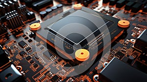 Central Computer Processors CPU concept.Digital chip. Quantum computer, large data processing