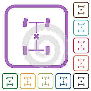 Central differential lock simple icons