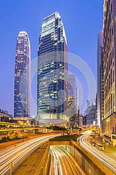 The central district landmark of Hong Kong with the IFC tower