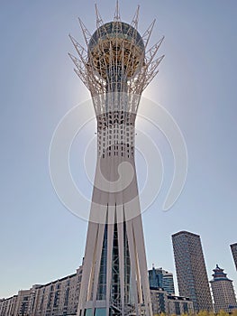 Central Downtown Astana with Bayterek Tower, Kazakhstan