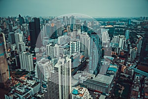 Central embassy mall and Ploenchit views from above, in Bangkok Thailand photo