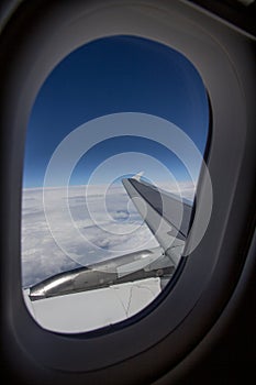 Central Europe under partly cloudy skies from plane