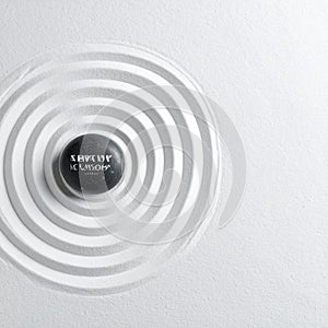 Central Focus Point on a Rippled White Surface