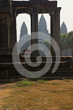 Central gopura towers of Angkor Wat