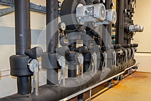 Central heating system in an industrial building