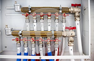 Central heating system pipes