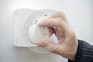 Central Heating thermostat control adjustment saving energy